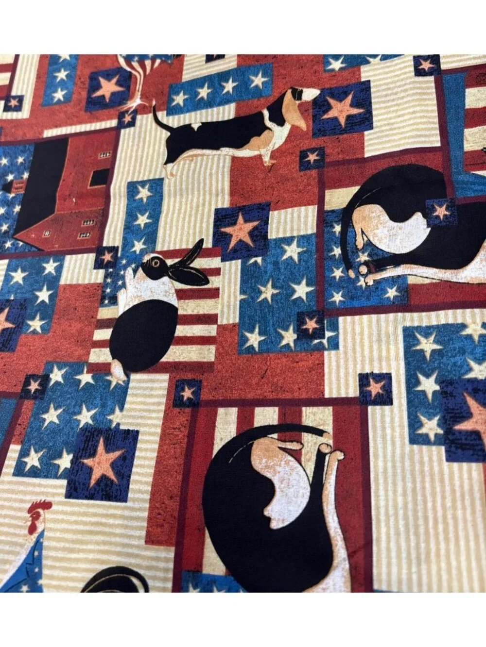 Warren Kimble Patriotic Animal Print Cotton Fabric 10